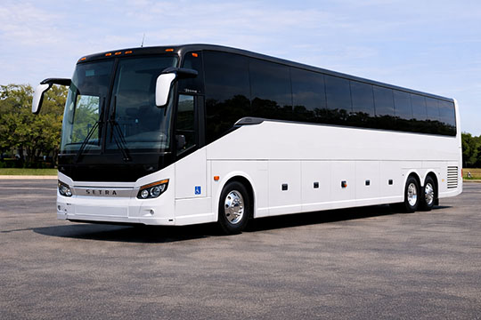 56-passenger charter bus available for charter in Oyster Bay, NY